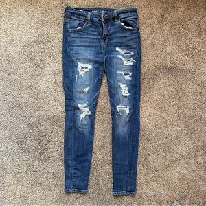 American Eagle Distressed Next Level Skinny Jeans Size 4 Short